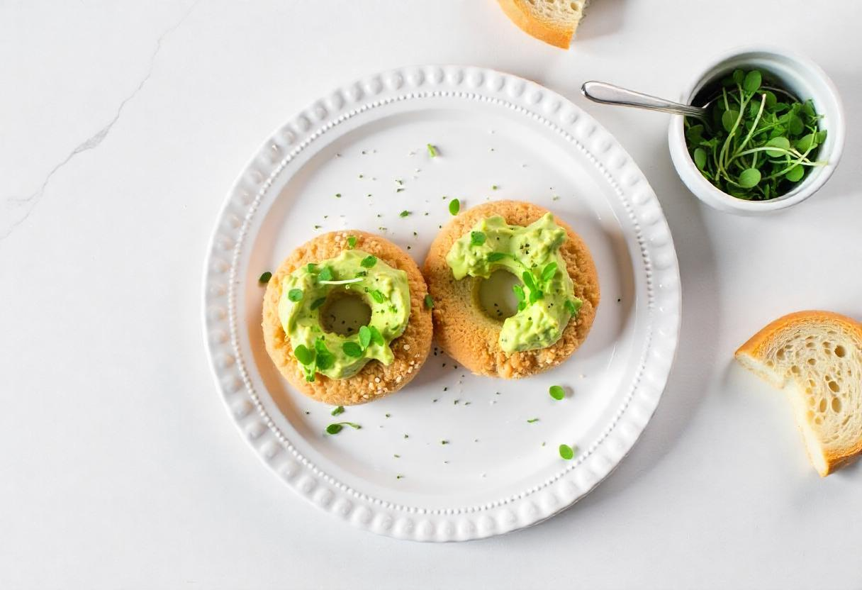 Bagel with Avocado and Microgreens