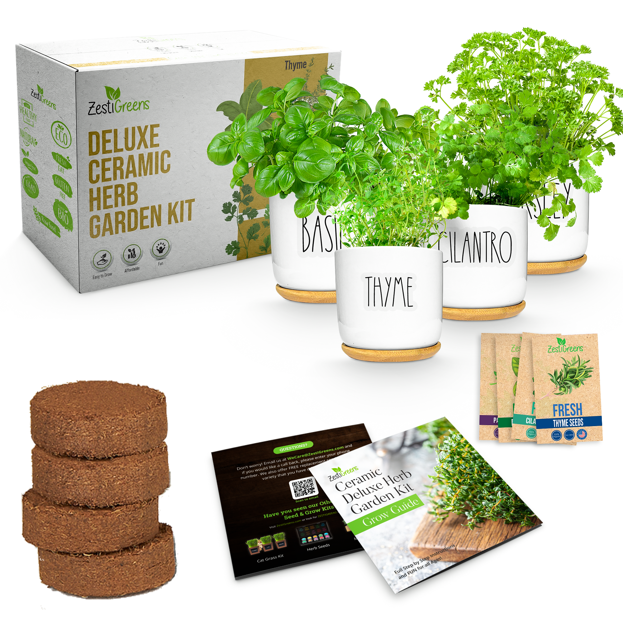 indoor herb planter kit Ceramic Herb Kit