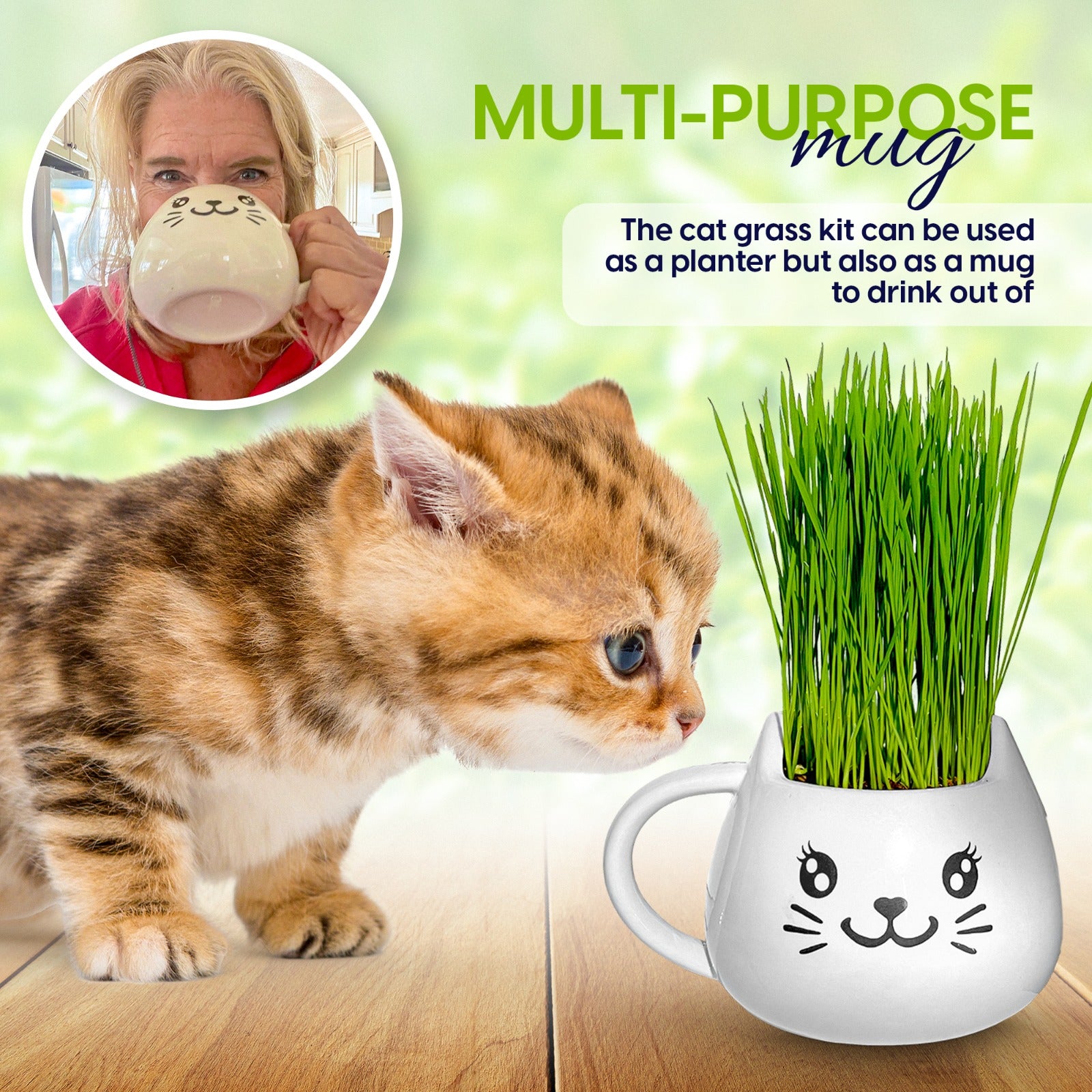 Cat Grass Planter