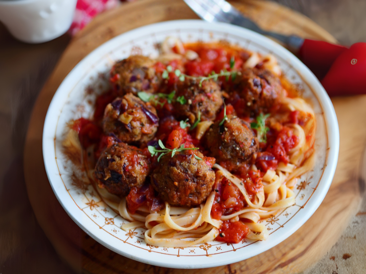 Microgreen & Black Bean Meatballs with Rustic Marinara