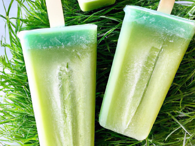 Wheatgrass Lime Popsicles