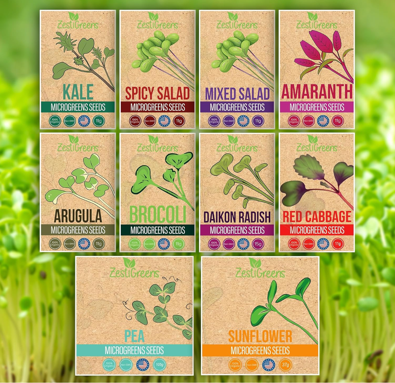 Variety Pack Microgreens Seeds