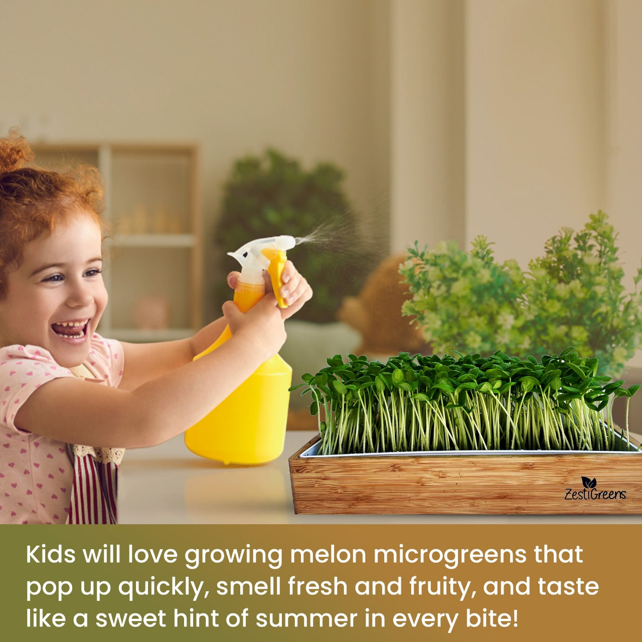 Grow-Your-Own Microgreens Kit for Kids – Sunflower and Melon Microgreens with Magical Expanding Soil!