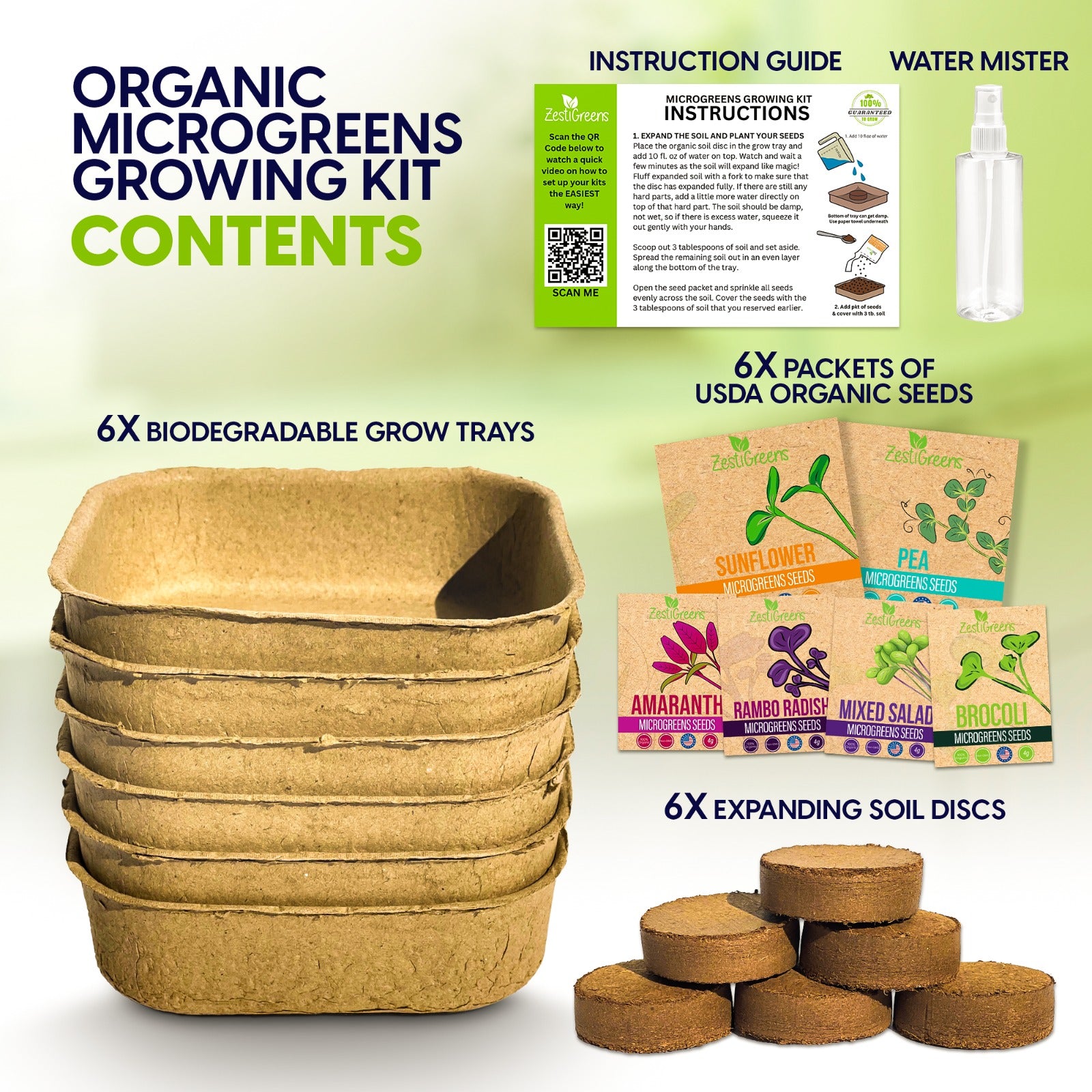 Soil Microgreens Growing Kit