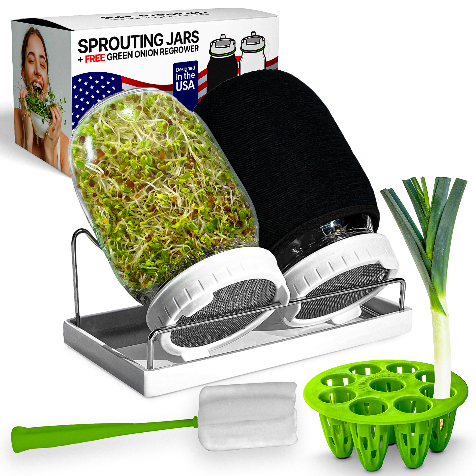 lejoy garden seed sprouter Jar Sprouts Growing Kit