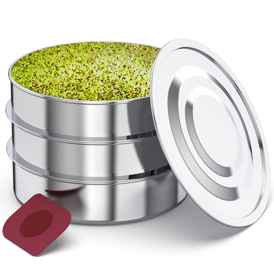 ZestiGreens stainless steel sprouting trays
