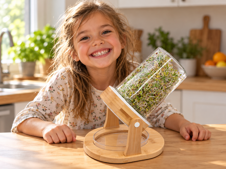 Child with a Premium Jar Sprouter