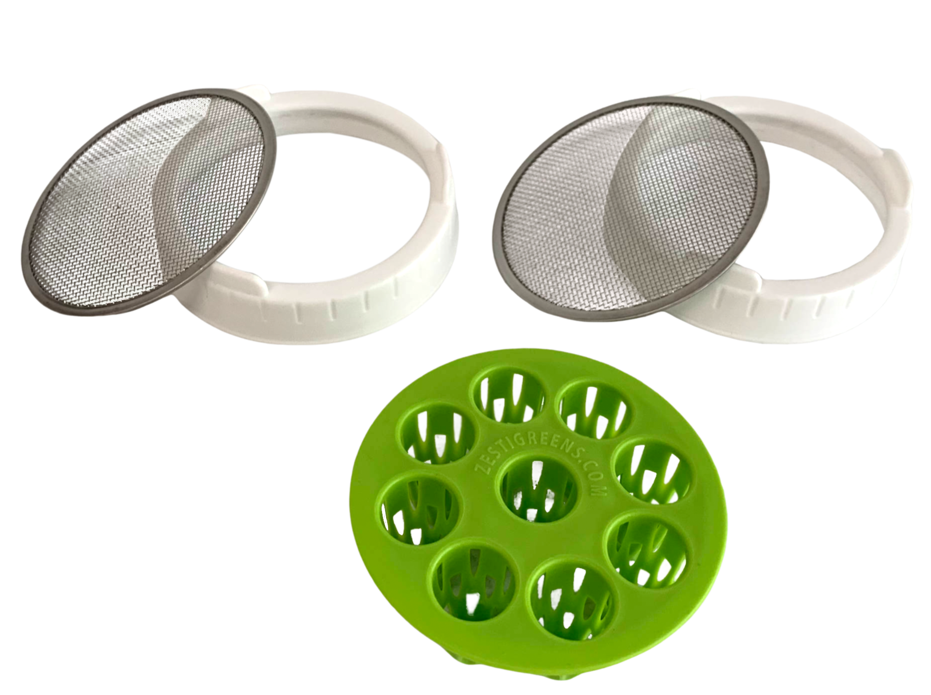 Sprouting Lids & Green Onion Regrower for Wide Mouth Mason Jars. Sprouts Growing Kit for Bean Sprouts, Broccoli Organic Sprouts