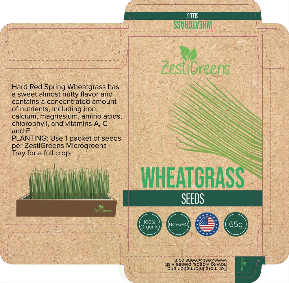 10 x packets of Certified Organic Wheatgrass Seeds