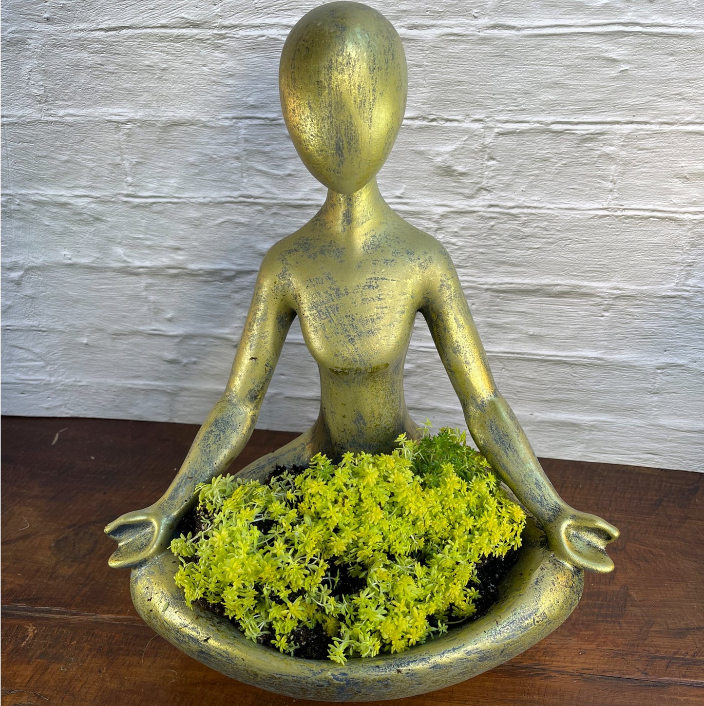 
                  
                    Yoga Meditation Zen Planter Antique Gold
                  
                