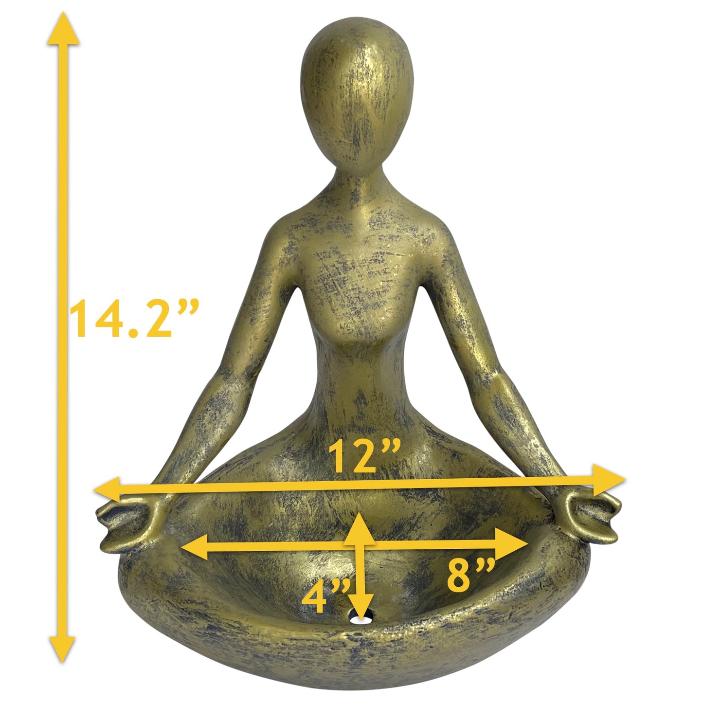 
                  
                    Yoga Meditation Zen Planter Antique Gold
                  
                
