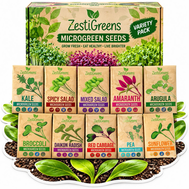 Ten-Variety Microgreens Seed Pack